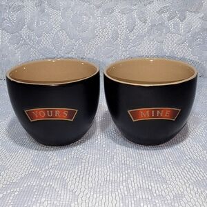 Set Of 2 Bailey's Irish Cream Yours & Mine Cups Espresso Coffee Mugs Collectible